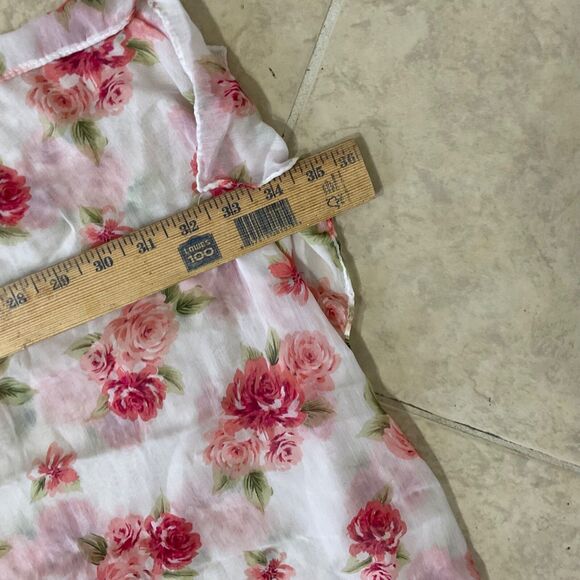 Torrid Floral Scarf Wrap pink/white Delicate lace trim multifunctional - Picture 5 of 7